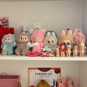 6 real Labubus and 6 real Sonny angles